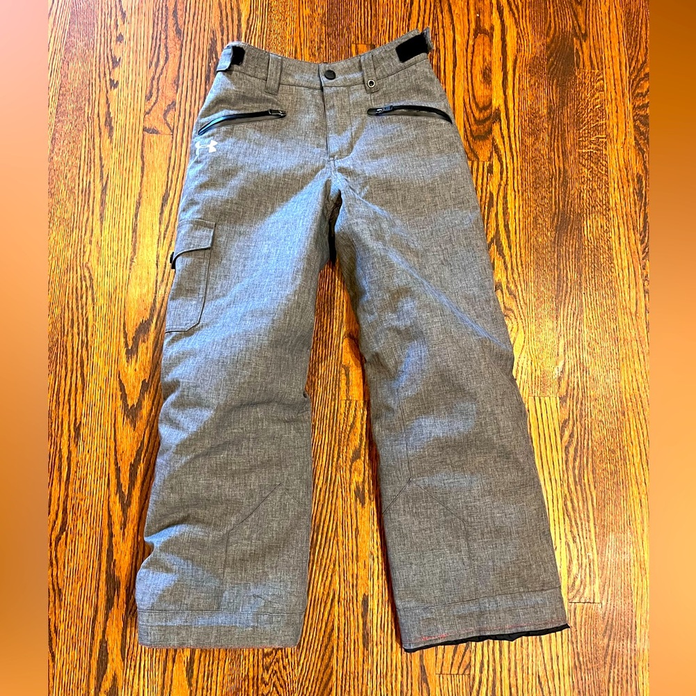 UNISEX UNDER ARMOUR KIDS’ GREY SKI/SNOW PANTS